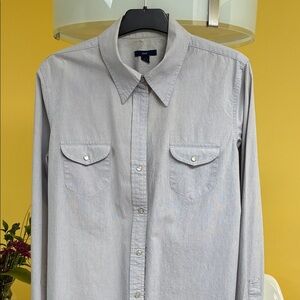 GAP Light Gray Casual Button Down Shirt